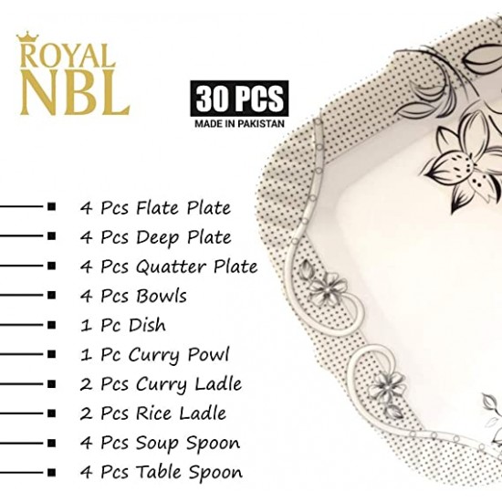 Royal NBL 30 pcs Melamine Dinner Set NBL-KM1006